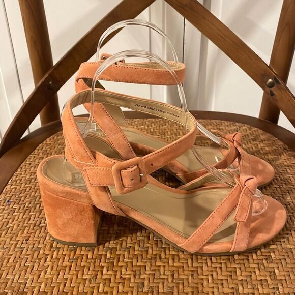 Vionic Rosabel pink suede bow tie heels size 7 - Picture 5 of 13